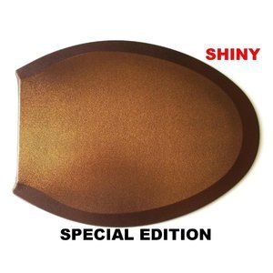 Shiny Fabric Lid Cover toilet SEAT Round & Elongated HandMade USA - Copper Brown
